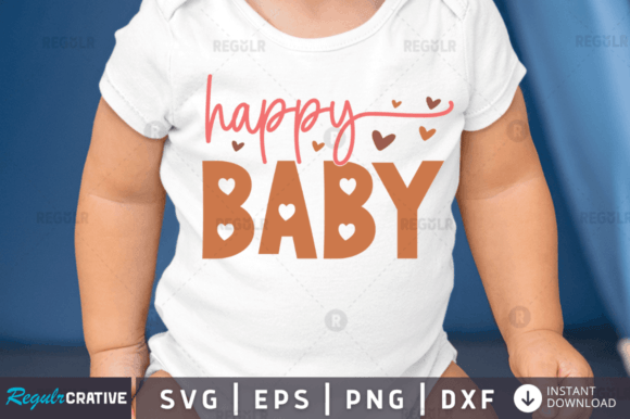 FREE Happy Baby Svg Design for Graphics and Crafts