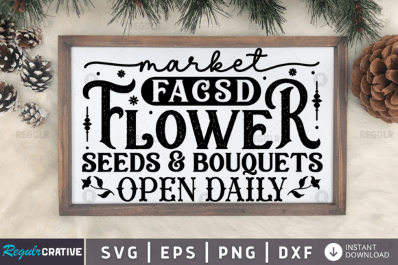 FREE Market Facsd Flower Seeds Bouqute: Graphics & Crafts for Local Business