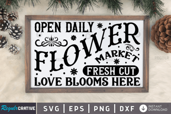 FREE Open Daily Flower Market Fresh Cut Graphics