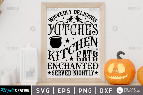 FREE Wickedly Delicious Witches Kitchen Graphics & Crafts
