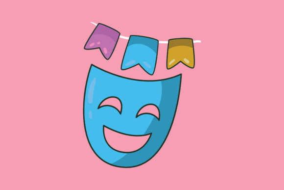 New Year Mask Collection Graphics Freebies