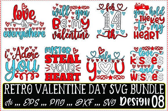 Retro Valentine SVG Bundle