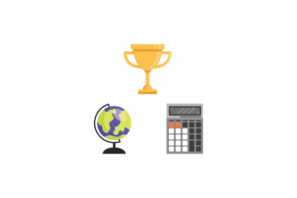 School Icon Graphic Design Vector Art