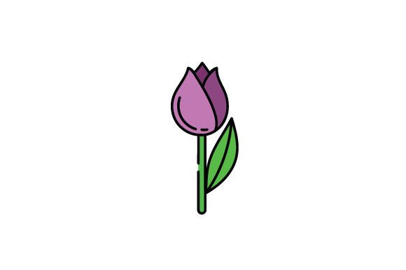 Spring Tulips Icon for Crafts and Freebies