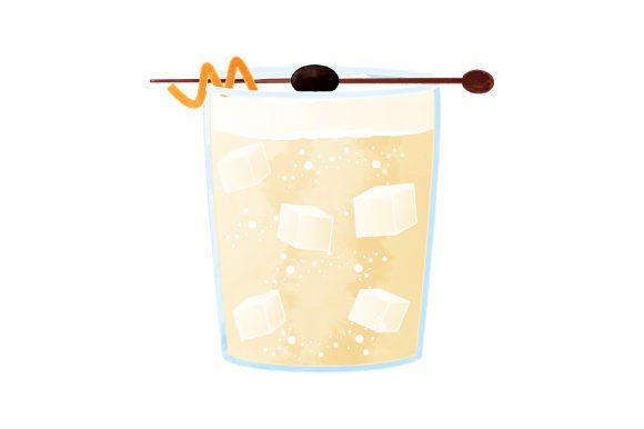 Whiskey Sour Cocktail - Watercolor Crafts Freebies